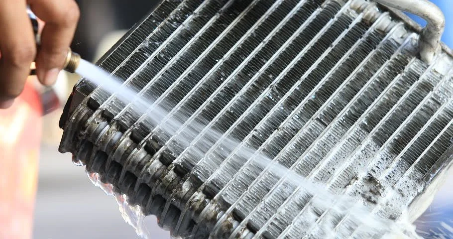 AC evaporator coil cleaning
