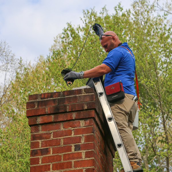 Professional chimney cleaning service