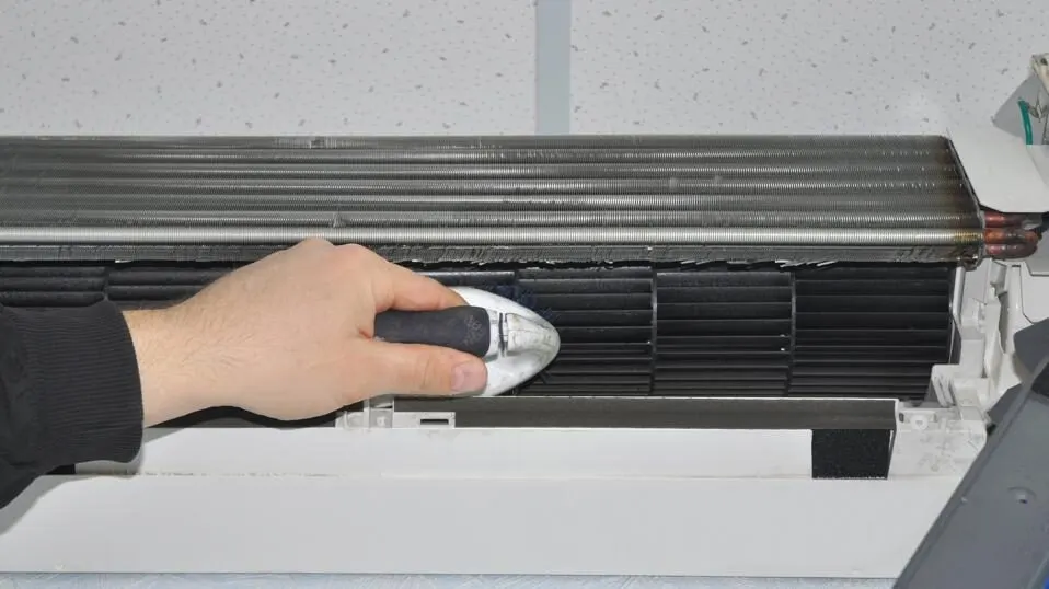 Professional AC coil cleaning